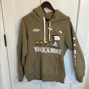 L.L. Bean Olive Hoodie with Graphic Design